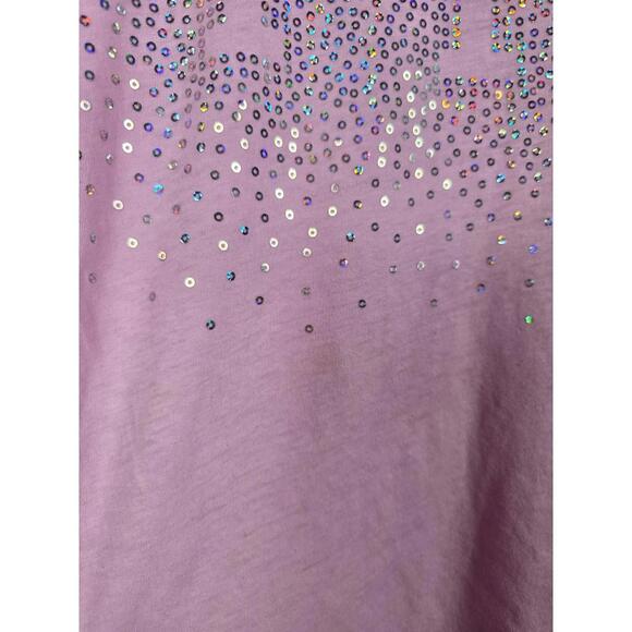Victorias secret pink Bling Sequined logo tee shirt medium - Picture 3 of 7
